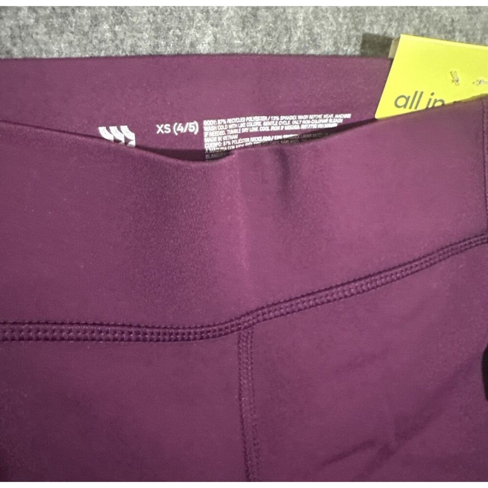All In Motion Girl's Pants 2 Pair Activewear Leggings Multicolor Extra Small 4/5 - Picture 5 of 8
